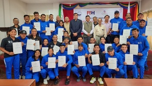 Nepal NOC President joins hockey course closing ceremony