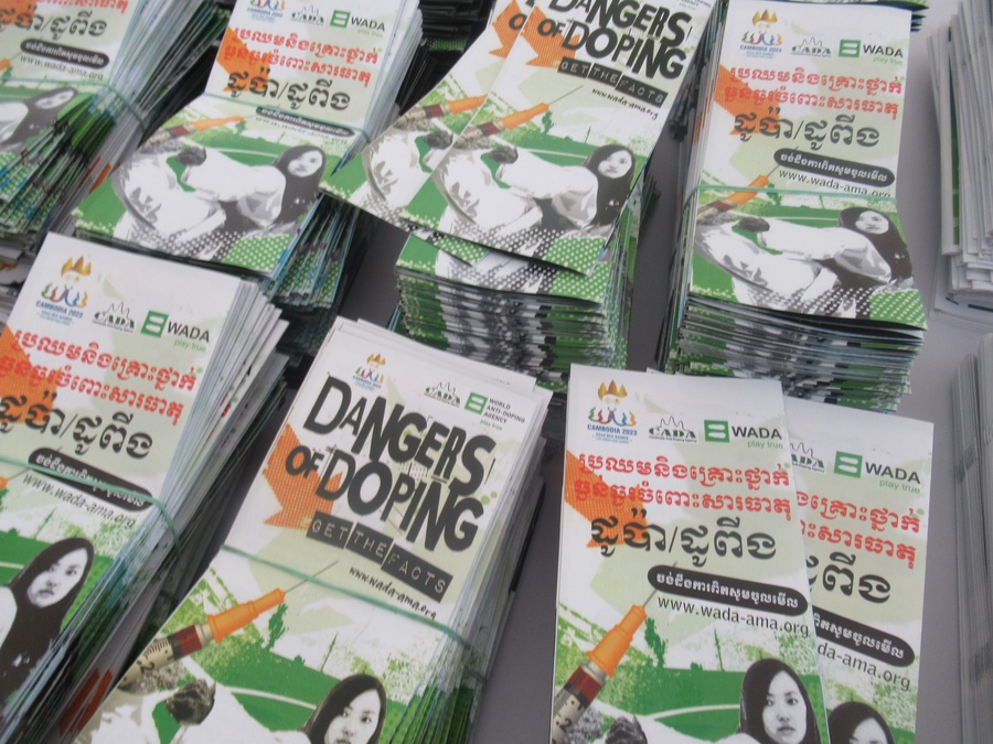 Booklets have been translated into Khmer for the Cambodian athletes.