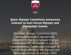 Qatar expresses interest to host 2032 Olympic Games