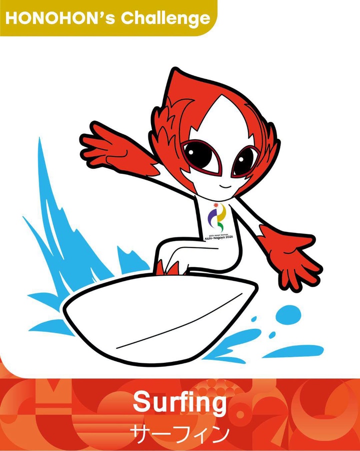 Mascot Honohon prepares for Asian Games debut of surfing