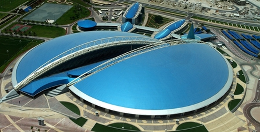 Aspire Dome will host the artistic swimming, swimming and water polo during the 20th FINA World Championships in November 2023. © https://www.aspirezone.qa