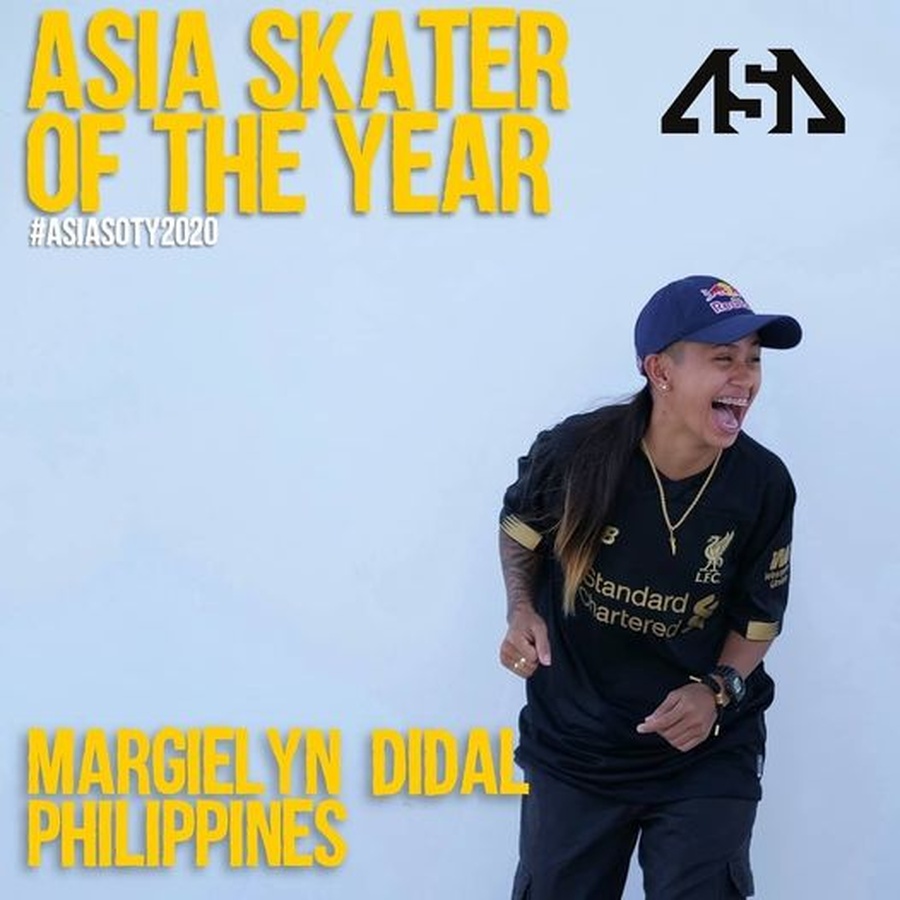 Margielyn Didal of the Philippines, the Asian Games skateboarding street champion at Palembang in 2018, is hoping to secure a place at Tokyo 2020. © Margielyn Arda Didal Facebook