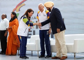 Jakarta - Palembang 2018 | New Delhi, India - 18th Asian Games Torch Relay 2018