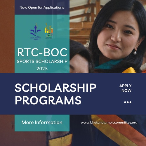 Bhutan Olympic Committee calls for applications for RTC scholarship
