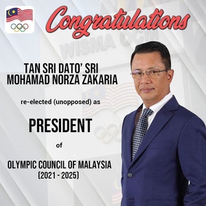 Malaysia NOC leaders re-elected unopposed