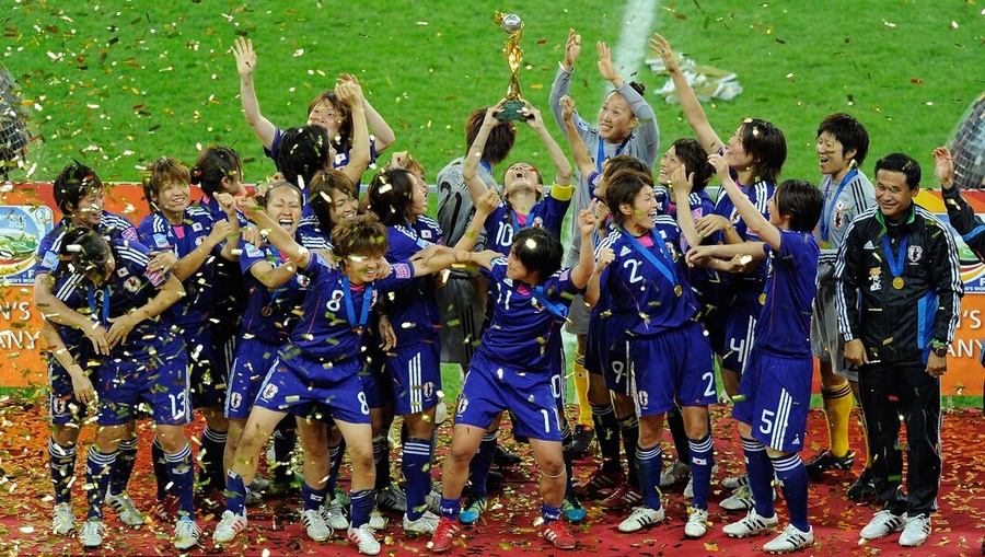 Japans womens team win the FIFA World Cup in 2011. © Getty Images