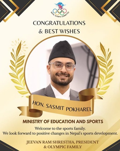 Nepal NOC congratulates new sports minister