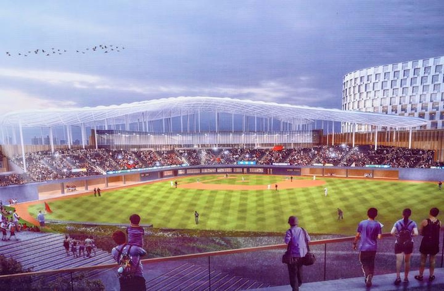 An artist's impression of the new baseball/softabll centre in Shaoxing city. © Zhejiang, China Facebook