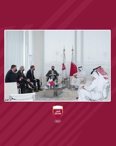 Qatar Olympic Committee President Sheikh Joaan meets head of WADA