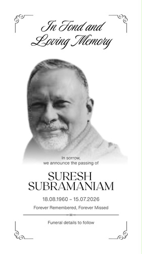 Former Sri Lanka NOC President Suresh Subramaniam passes away