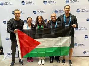 Palestine swimming celebrates national record for Marina Abu Shamaleh