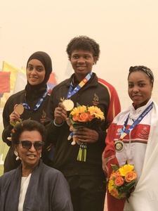 Bahrain’s Aminat Jamal makes history becoming first woman to win gold medal at Gulf Games
