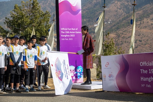 Hangzhou Asian Games mascots join Fun Run festivities in Bhutan