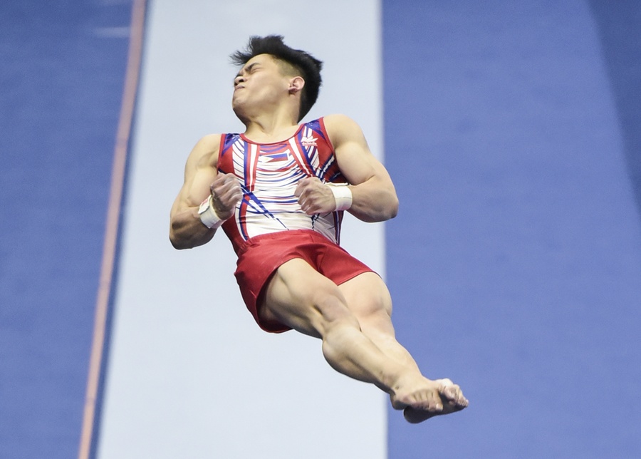 Carlos Yulo is a gold medal hope in men’s gymnastics at Tokyo 2020. © INQUIRER/Sherwin Vardeleon