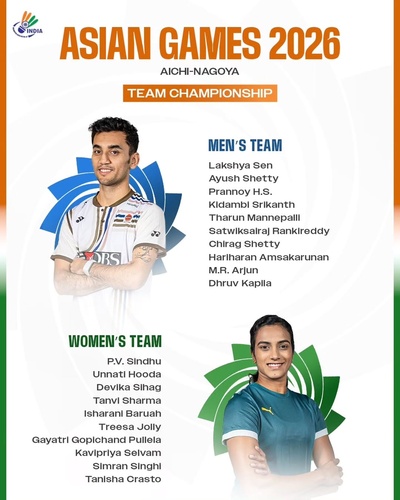 PV Sindhu and Lakshya Sen lead India’s badminton campaign at Asian Games