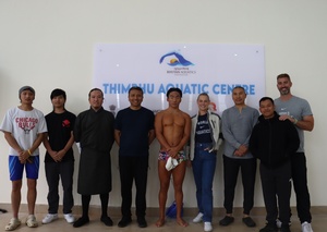 Danish Olympian Pernille Blume conducts coaching clinic at Thimphu Aquatic Centre