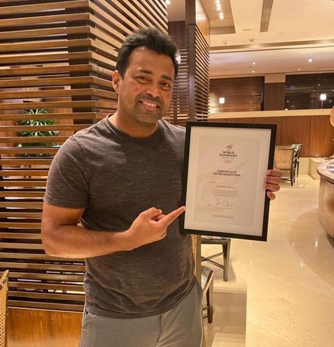 Paes 'delighted' to receive Olympic Certificate for representing India at seven Games