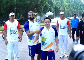 Jakarta - Palembang 2018 | New Delhi, India - 18th Asian Games Torch Relay 2018