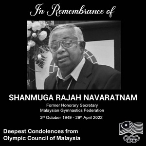 Malaysian sport mourns gymnastics leader Shanmuga Rajah Navaratnam, 73