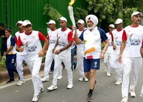 Jakarta - Palembang 2018 | New Delhi, India - 18th Asian Games Torch Relay 2018