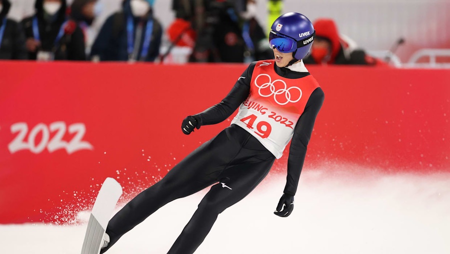 Ryoyu Kobayashi won the men’s normal hill gold medal. (Photo: Getty Images)