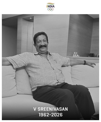 V Sreenivasan, husband of Indian NOC President PT Usha, passes away