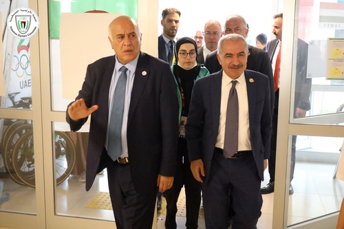 Palestine NOC President, Prime Minister, Ambassador visit delegation HQ