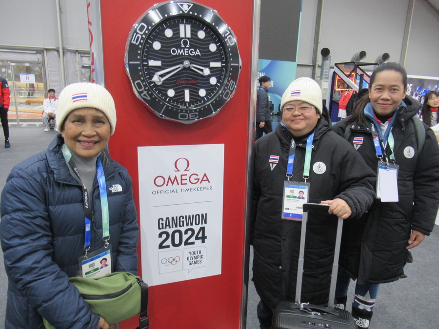 It’s Thailand time! NOC Thailand officials are pictured in the Winter YOG Village at Gangneung. (Photo: OCA)