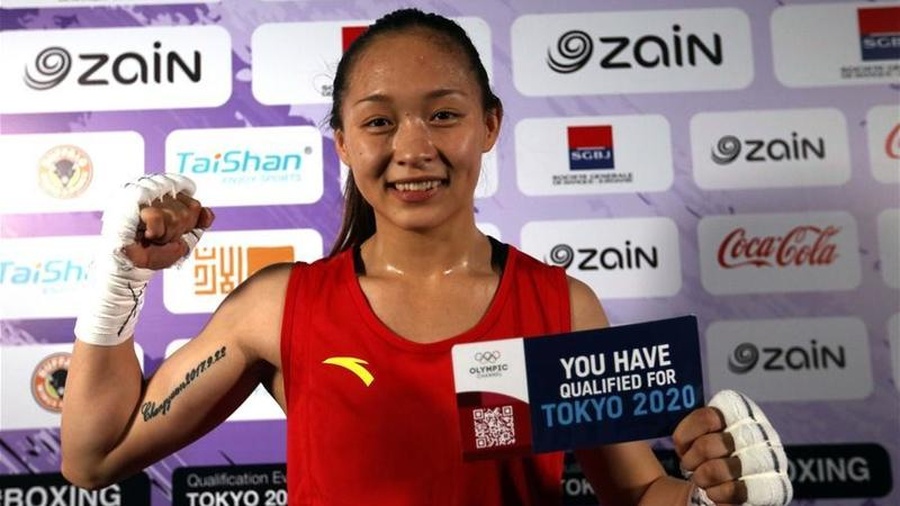 Asian Games flyweight champion Chang Yuan of China booked her Tokyo ticket at the Asia/Oceania boxing qualifying tournament in Amman, Jordan in March. © Mohammad Abu Ghosh/Xinhua