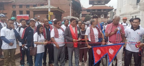 Nepal NOC's Olympic Day celebrations begin with cycle rally