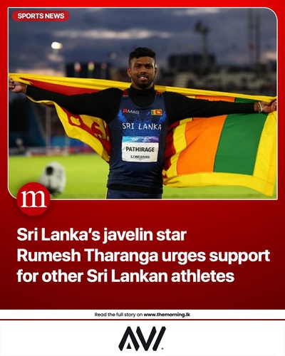 World No.1 Rumesh Tharanga appeals to Sri Lankan public to help other athletes