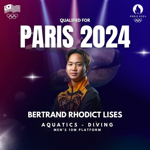 Malaysia NOC President congratulates diver Bertrand on Paris 2024 qualification