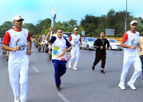 Jakarta - Palembang 2018 | New Delhi, India - 18th Asian Games Torch Relay 2018