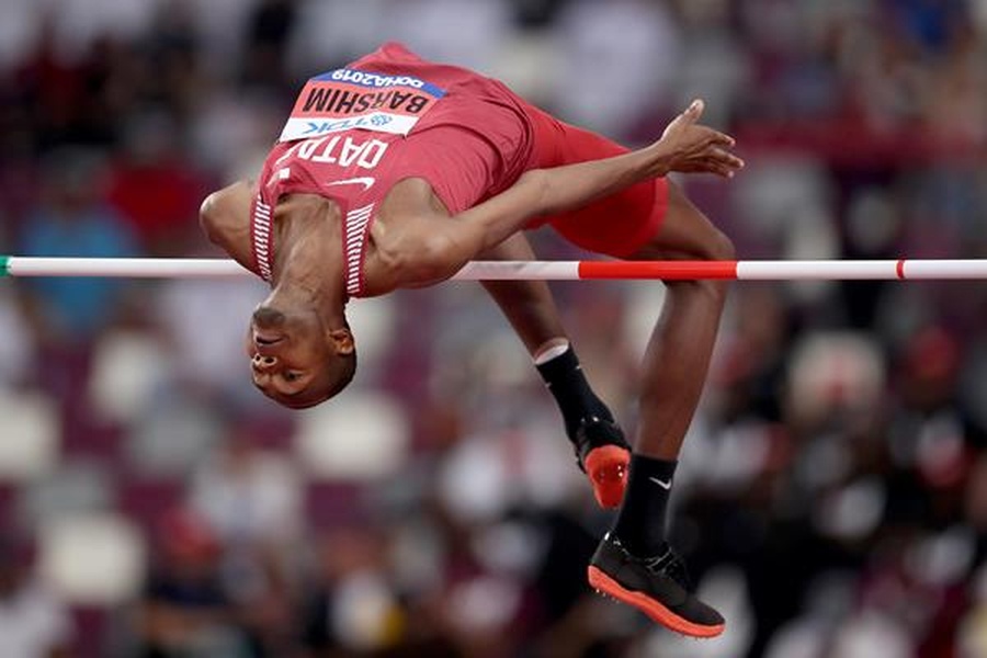 Qatar’s high jump ace Mutaz Essa Barshim. © World Athletics