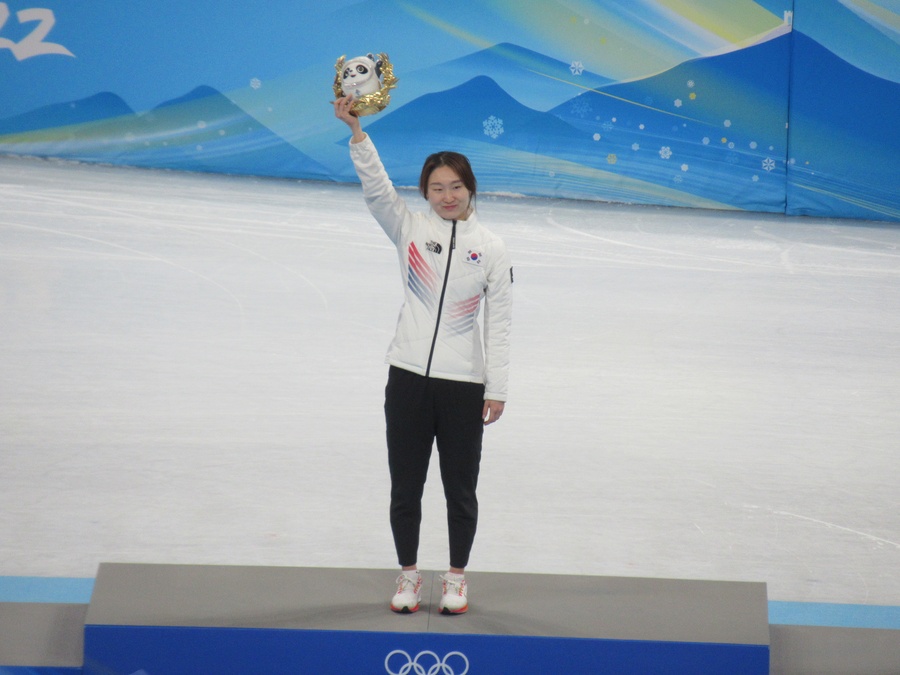 Choi Min-jeong celebrates her victory (Photo: OCA)