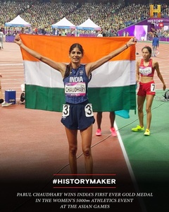 India’s Parul Chaudhary takes women’s 5000m gold with last-gasp effort