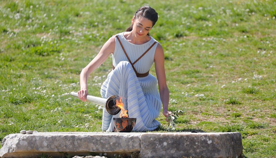 Olympic flame for Tokyo 2020 lit at Ancient Olympia