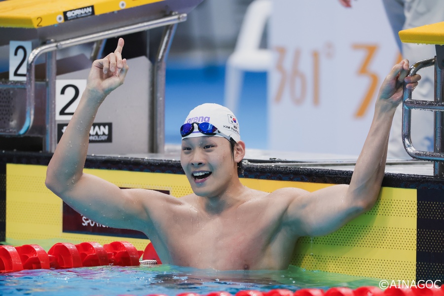 Kim sets new Asian Games record in 50 metres freestyle