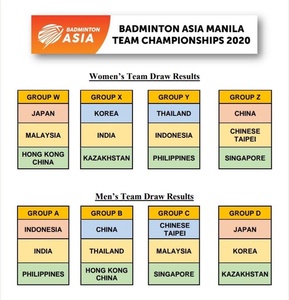 Badminton Asia announces draw for team championships