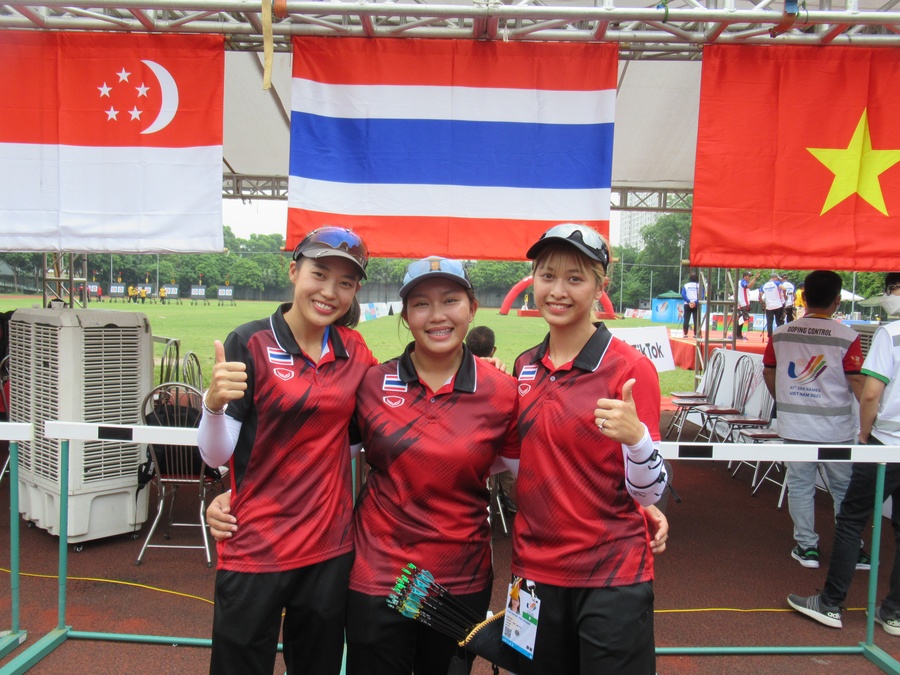 Thailand’s gold medal-winning women’s team. © OCA