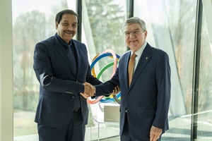 Hockey president Tayyab Ikram visits IOC HQ
