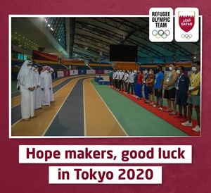 QOC President Sheikh Joaan underscores commitment to Refugee Olympic Team