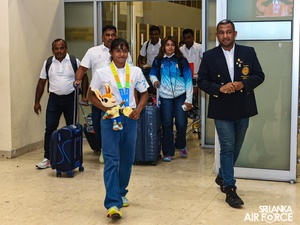 Sri Lankan wrestler Nipuni Wasana returns to hero’s welcome after historic gold in Sanya