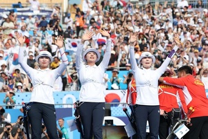 Korea’s women’s archery team seals 10th consecutive Olympic gold