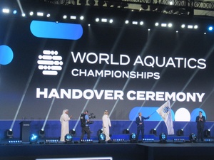 Singapore receives World Aquatics flag from Qatar at handover ceremony in Doha