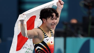 Newcomer Oka holds off Chinese duo to win men’s artistic gymnastics all-around gold