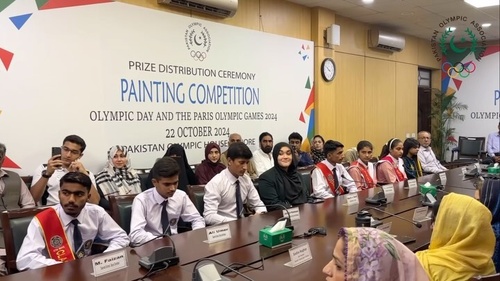 Pakistan NOC holds prize-giving ceremony for Olympic painting competition