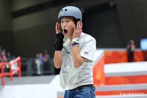 Kang keeps the hard option to claim Korea’s first skateboarding gold