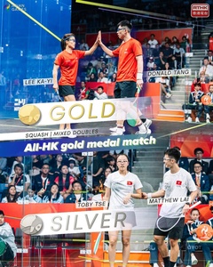 Hong Kong, China adds gold and silver in Asian Games squash