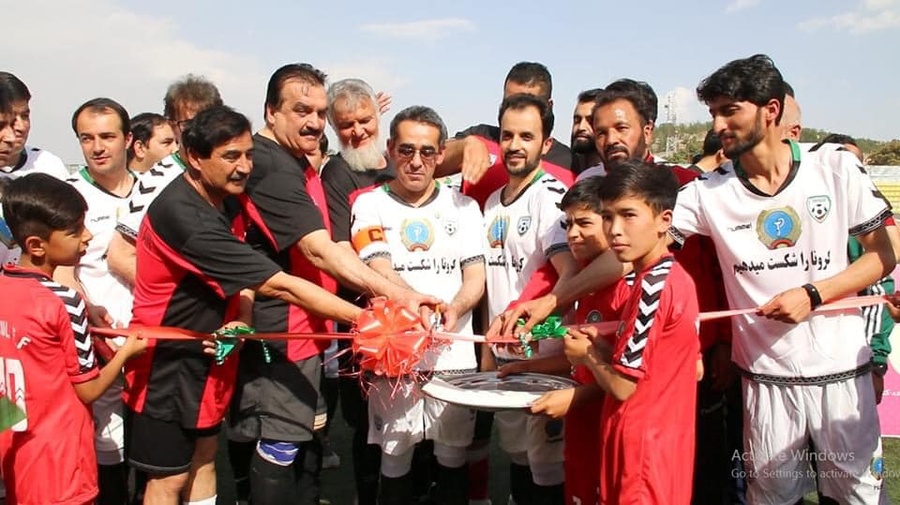 Afghanistan NOC President takes part in football friendly